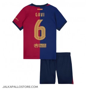 Barcelona Paez Gavi #6 Kotipaita Lapsille 2024-25 Lyhythihainen (+ shortsit)